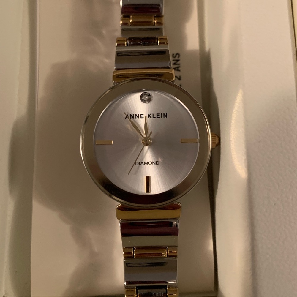 Anne Klein Duo-Tone designer watch gold and silver